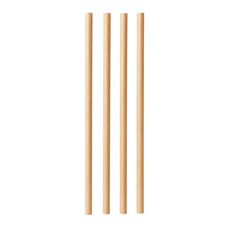 Paille en papier kraft droite 200 mm Ø 6 mm par 100
