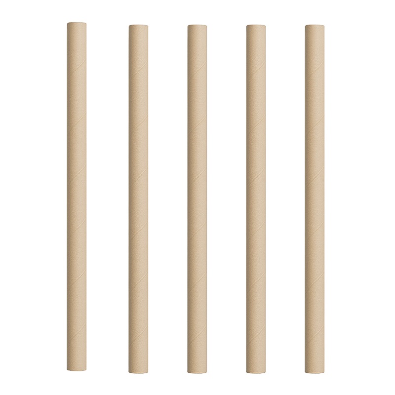Paille Bubble Tea en papier kraft droite 210 mm Ø 12 mm par 50