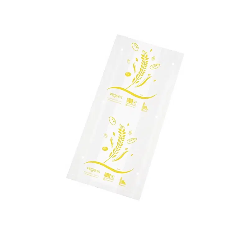 Sac à pain tranché jaune biosourcé 12 x 5 + 5 x 35 cm par 200