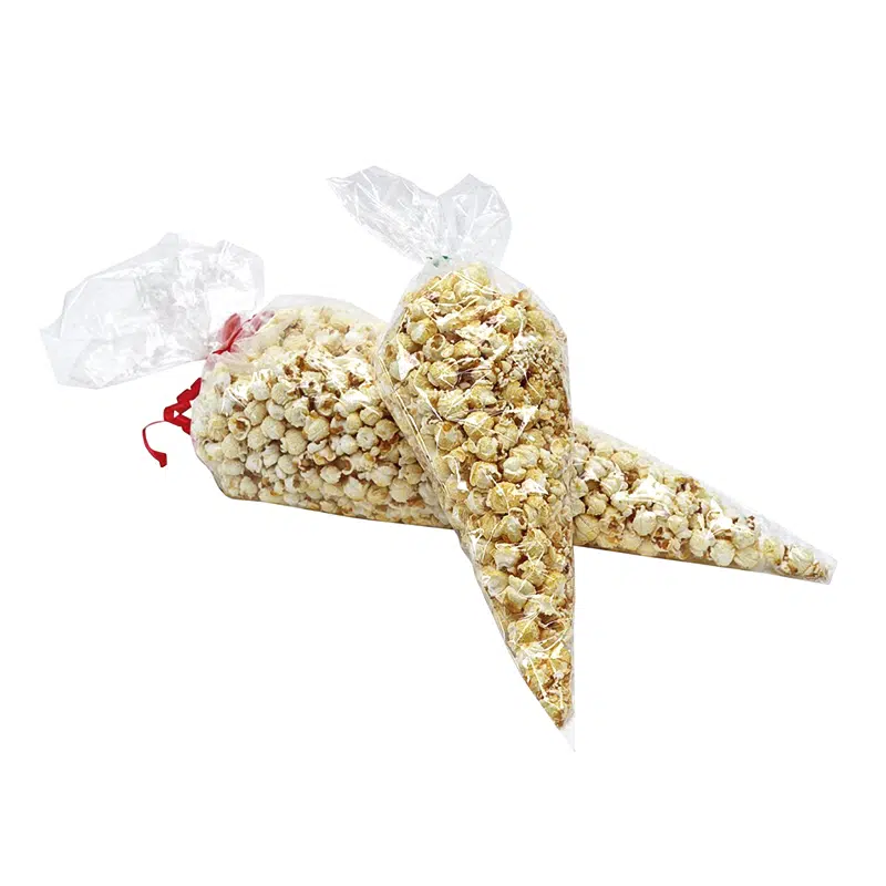 Sachet en pointe transparent pour confiseries 180 x 370 mm par 250