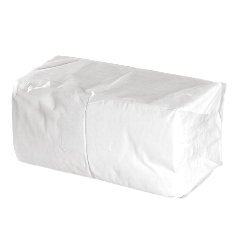 100 2-ply white cocktail napkins 20 x 20 cm