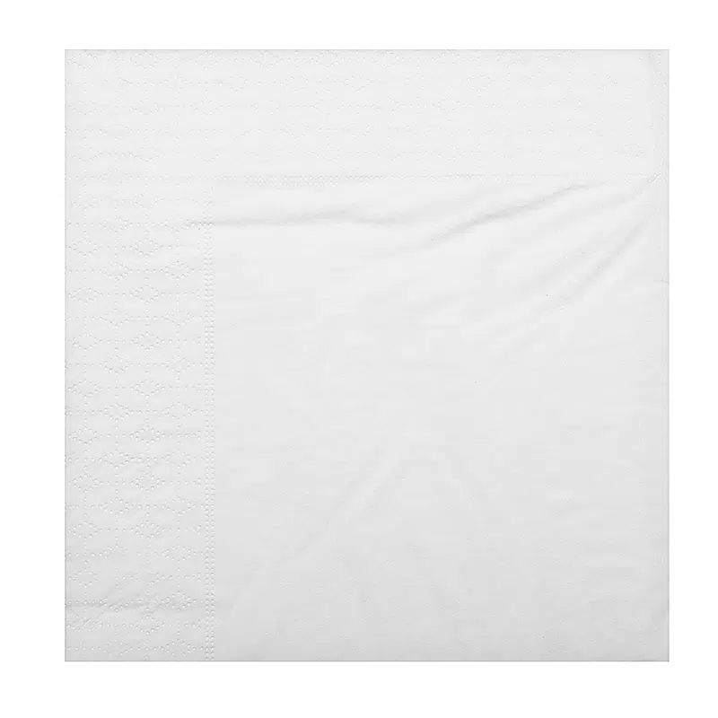 Serviette blanche 2 plis 38 x 38 cm par 50