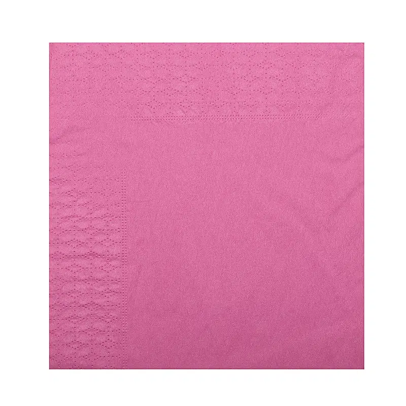 Serviette fuchsia 2 plis 38 x 38 cm par 50