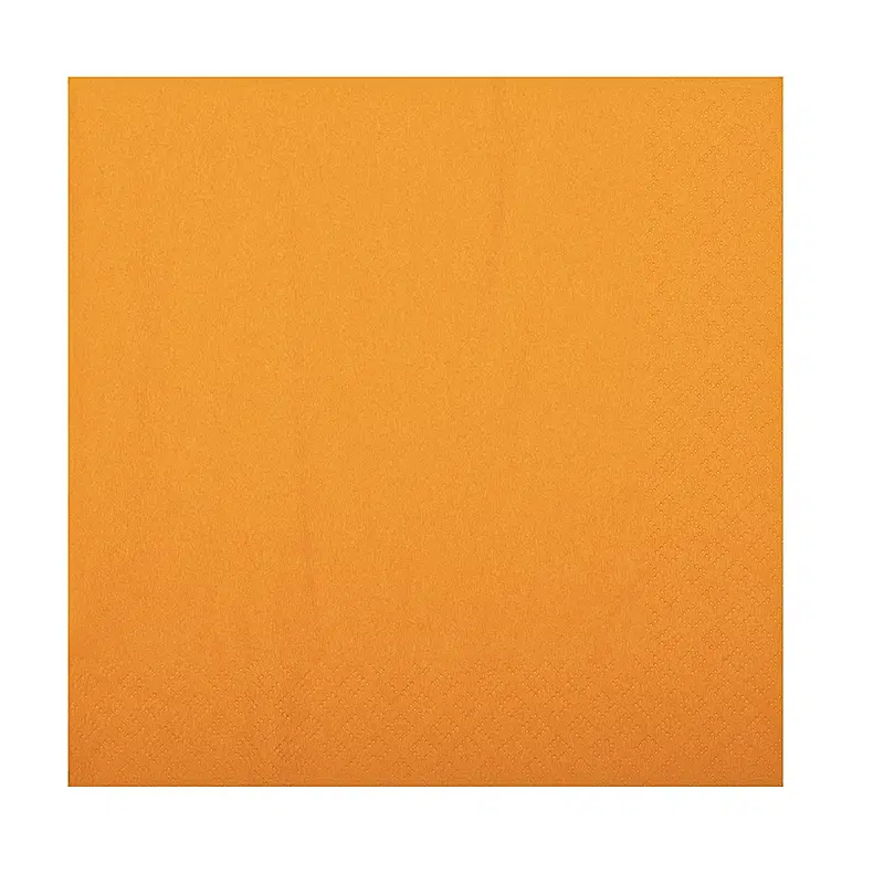 Serviette mandarine  2 plis 38 x 38 cm par 50