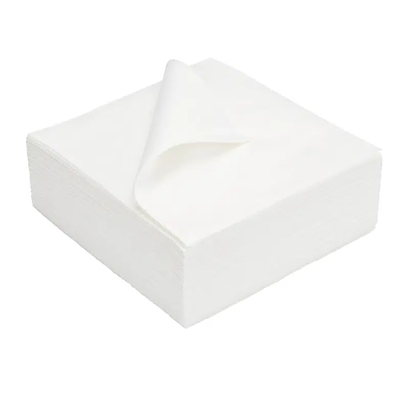 Serviette intissé blanche 40 x 40 cm par 50