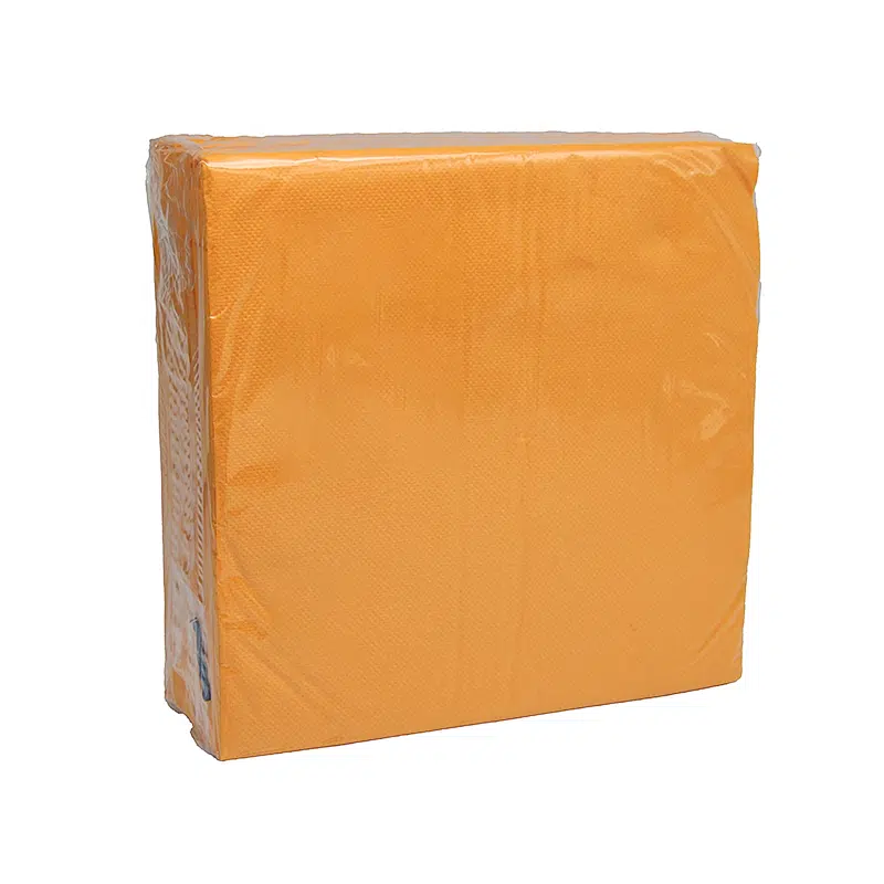 Servilleta en relieve Mandarina 38 x 38 cm, paquete de 40