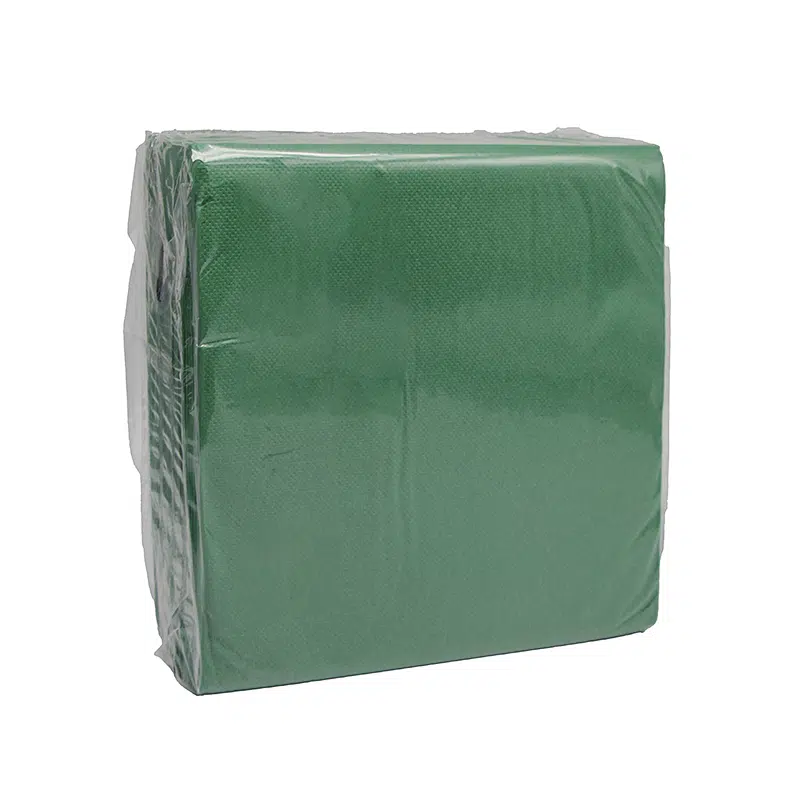 Serviette gaufrée vert sapin 38 x 38 cm par 40