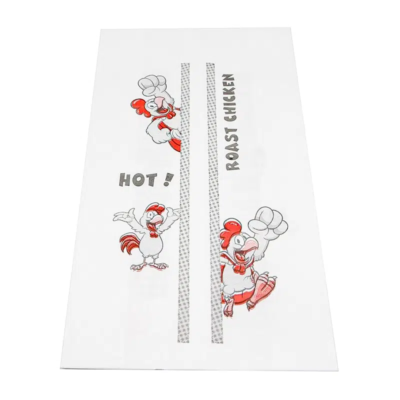 Sac poulet papier ingraissable XL 200 + 80 x 340 mm par 500