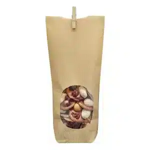 100 sachets kraft avec fenêtre 120 x 260 mm