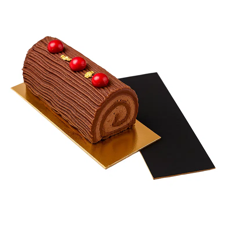 Semelle bûche bords droits or / noir 35 x 10 cm par 50