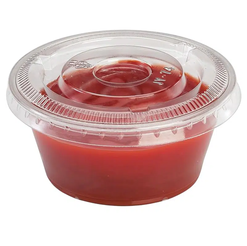 Pot a sauce plastique 100 ml par 100