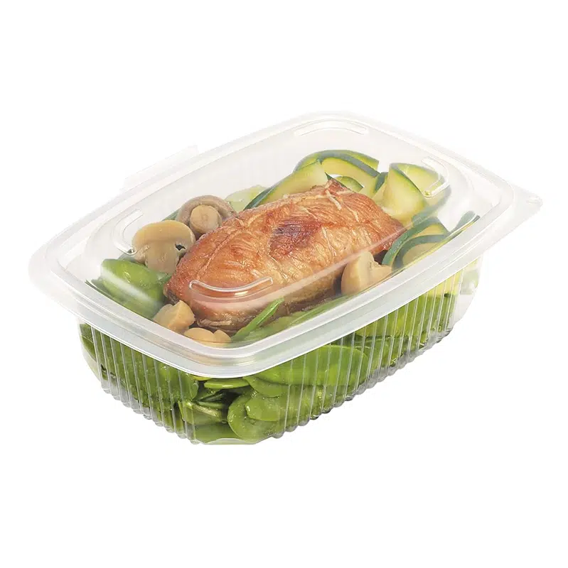 1200 ml microwaveable tray with hinged lid, 50 pcs.