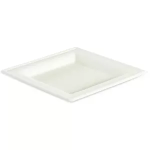 50 biodegradable square dessert plates 20 cm