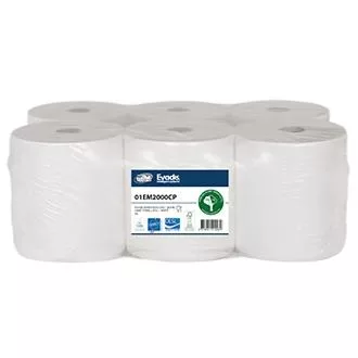 6 autocut rolls hand towels white 150 m