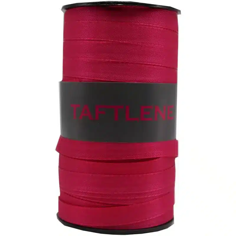 Bobine tissue rose bonbon « Taftlène » 50m x 10mm