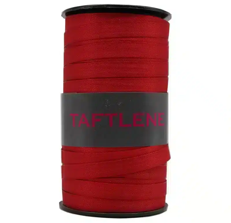 Bobine tissue rouge « Taftlène » 50m x 10mm