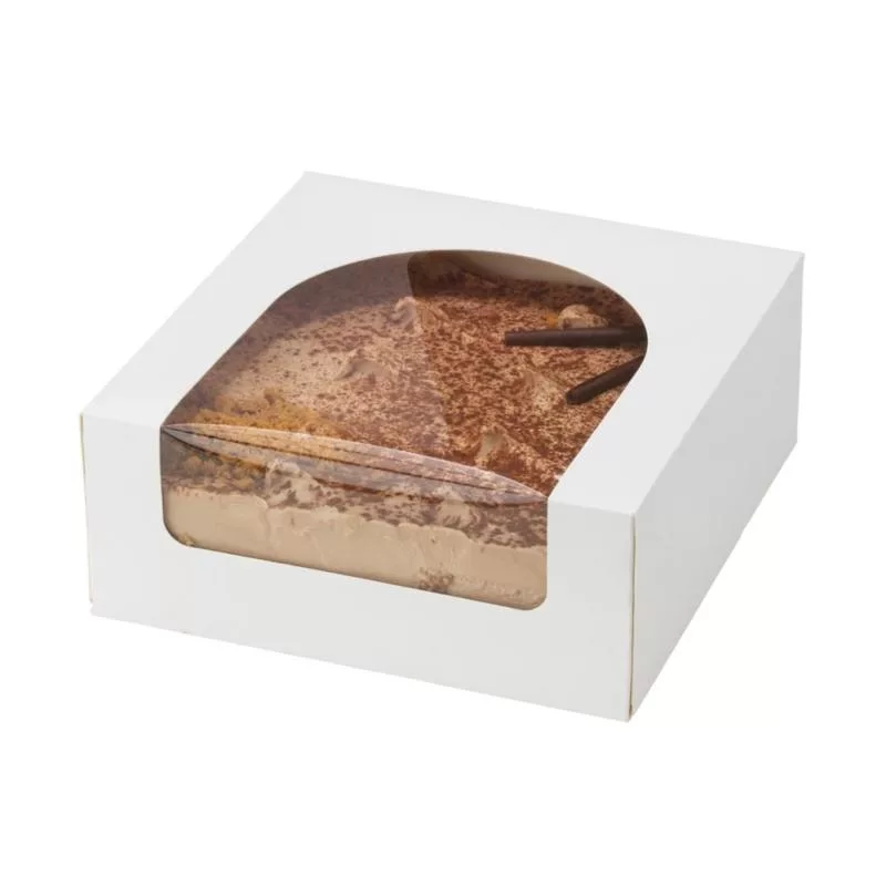 Box of 4 white cardboard cupcakes