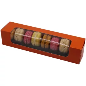 Boîtes oranges 8 macarons