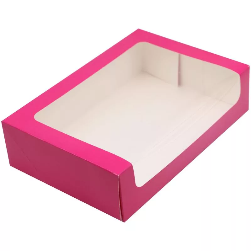 Pink cardboard box for 25 macaroons