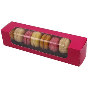 Boîtes roses 8 macarons
