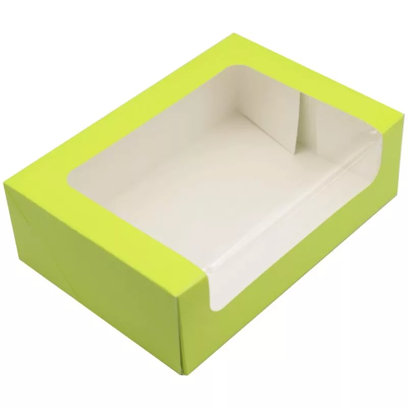 Caixa de cartão verde para 12 / 16 macarons