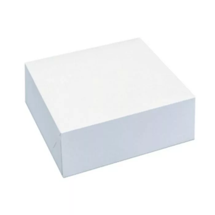 50 white cardboard pastry boxes 16 x 5 cm