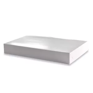 25 boites traiteurs blanches 43 x 33 x 6 cm