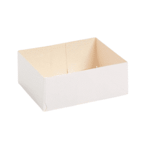 100 white pastry cases without lids 16 x 11 x 5 cm