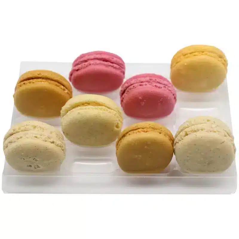 50 transparent plastic inserts 16 macaroons for box