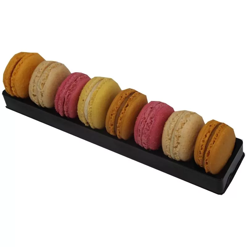 50 calages noir plastique 8 macarons pour boite