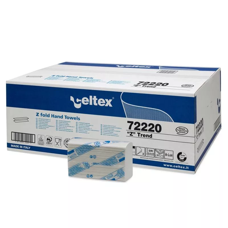 150 2-ply Z-tangle hand towels 20.6 x 24 cm