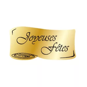 Étiquettes Or "Joyeuses fêtes"