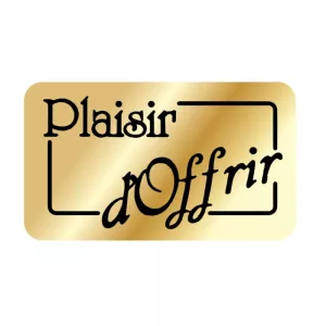 Étiquettes Or "Plaisir d'Offrir"