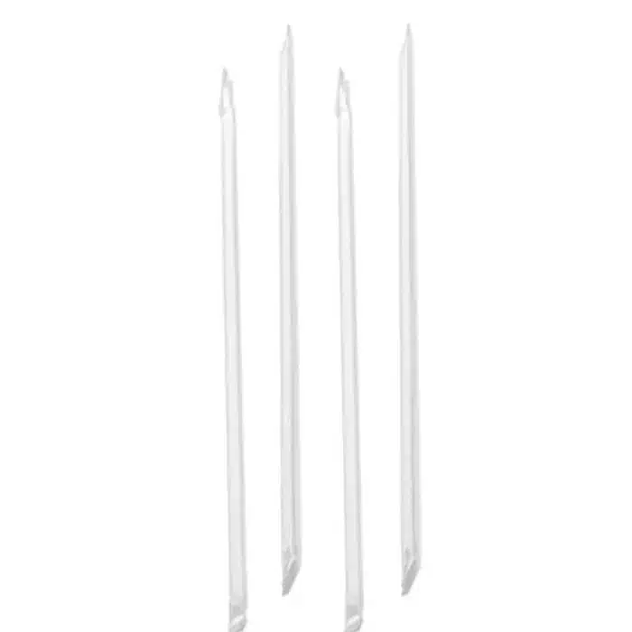 Paille en papier blanche droite 200 mm emballée individuellement Ø 6 mm par 100