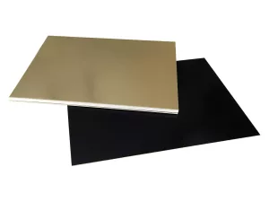 Gold rectangular cake stand