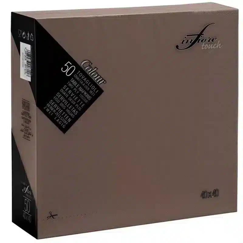 50 Guardanapo de 2 folhas 38 x 38 cm chocolate