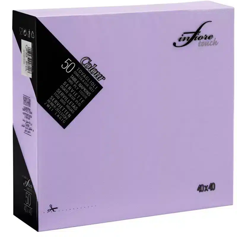 50 2-ply napkins 38 x 38 cm lavender