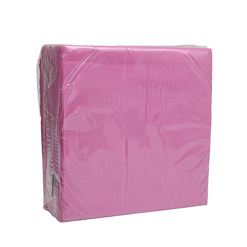 Toalla fucsia en relieve 38 x 38 cm, paquete de 40