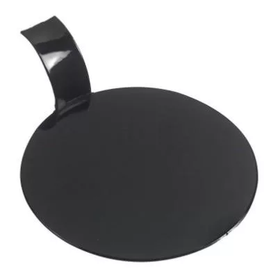 50 schwarze, runde Kunststoffhalter für den Mund 8 cm