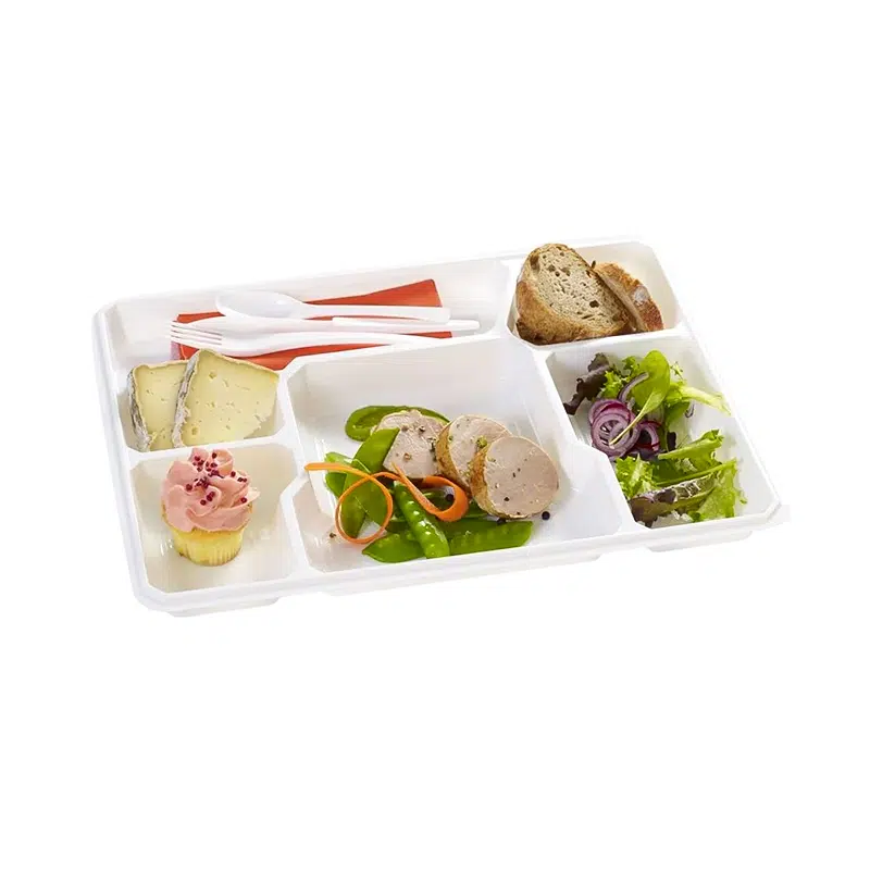 Plateau repas à emporter 6 compartiments festif par 25