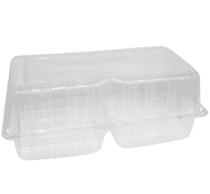 120 2-compartment hinged boxes for pastries 36 x 18 x 15 cm