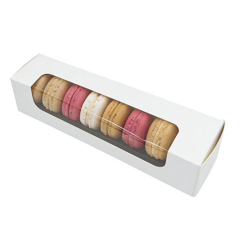 Boite macarons blanche carton pour 8 macarons par 25