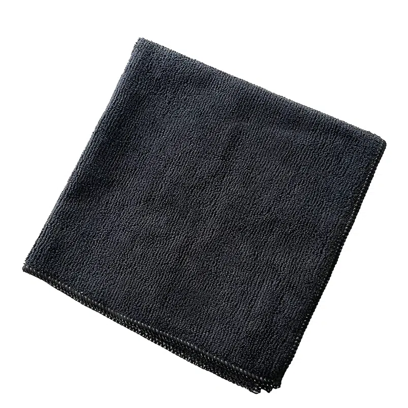 Lavette microfibre noire 38 x 38 cm par 5
