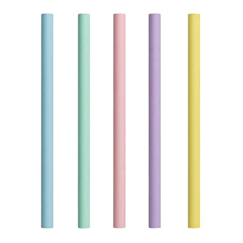 Paille Bubble Tea colorée en papier droite 200 mm Ø 12 mm par 50