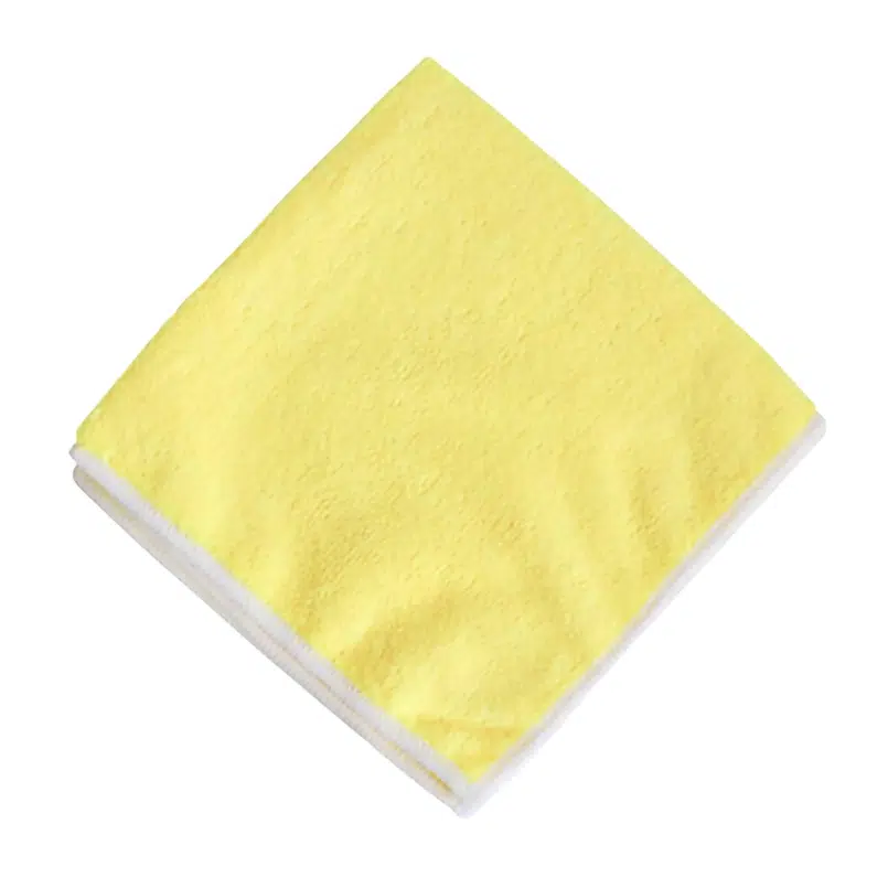 Lavette microfibre jaune 38 x 38 cm par 5