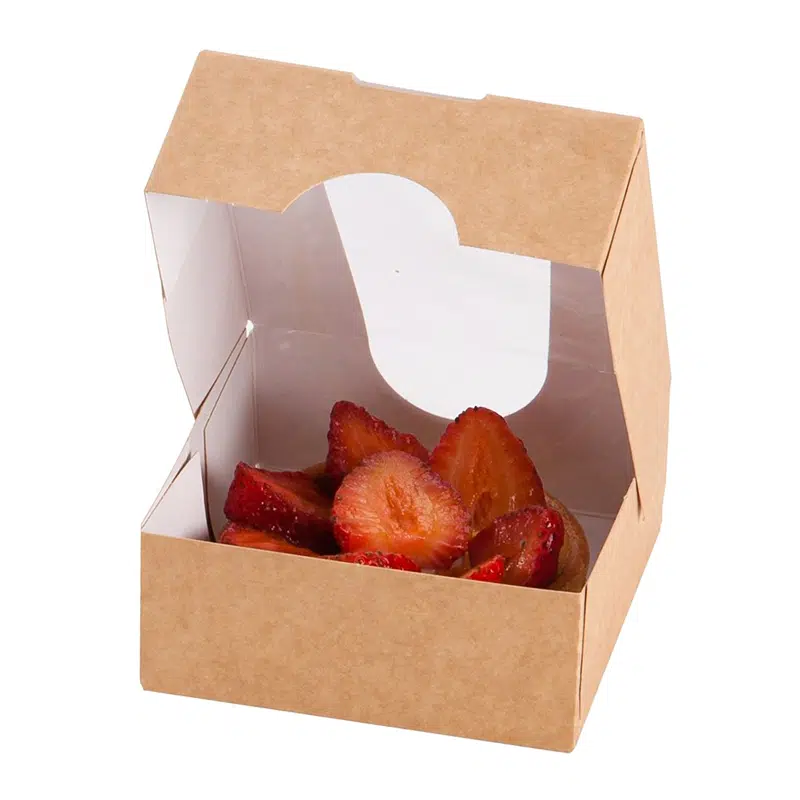 Boite carton fenêtre 10 x 10 x 4 cm par 50