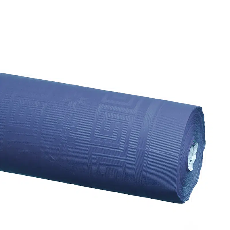 Nappe damassée papier bleu marine en rouleau 1,20 x 25 m