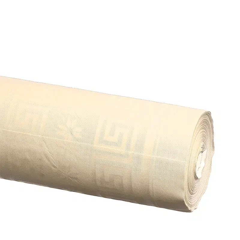 Nappe damassée papier ivoire en rouleau 1,20 x 25 m