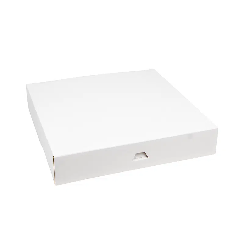 Boite pâtissière carton blanche 16 x 5 cm par 50