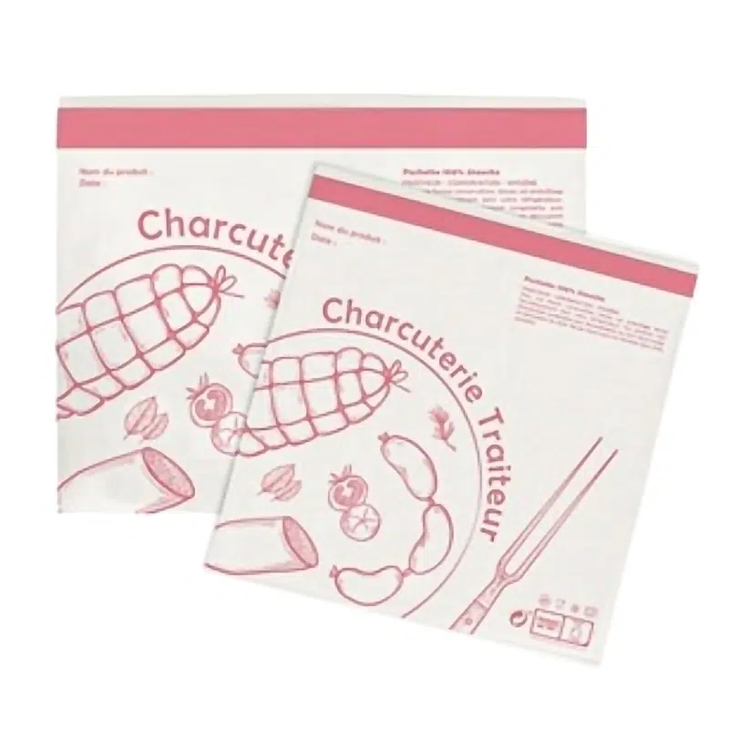 Pochette charcuterie thermo blanc 25 x 25 cm par 1000